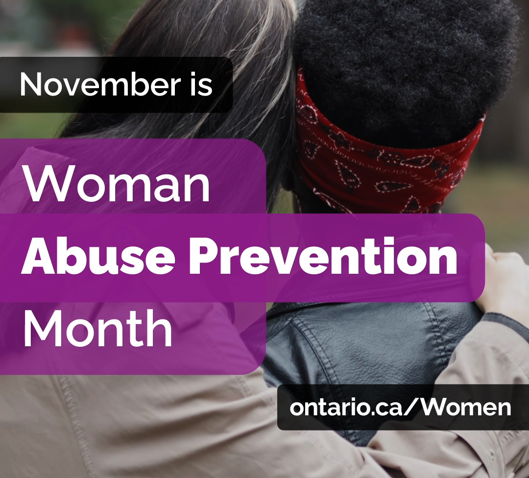 Ontario Recognizes Woman Abuse Prevention Month